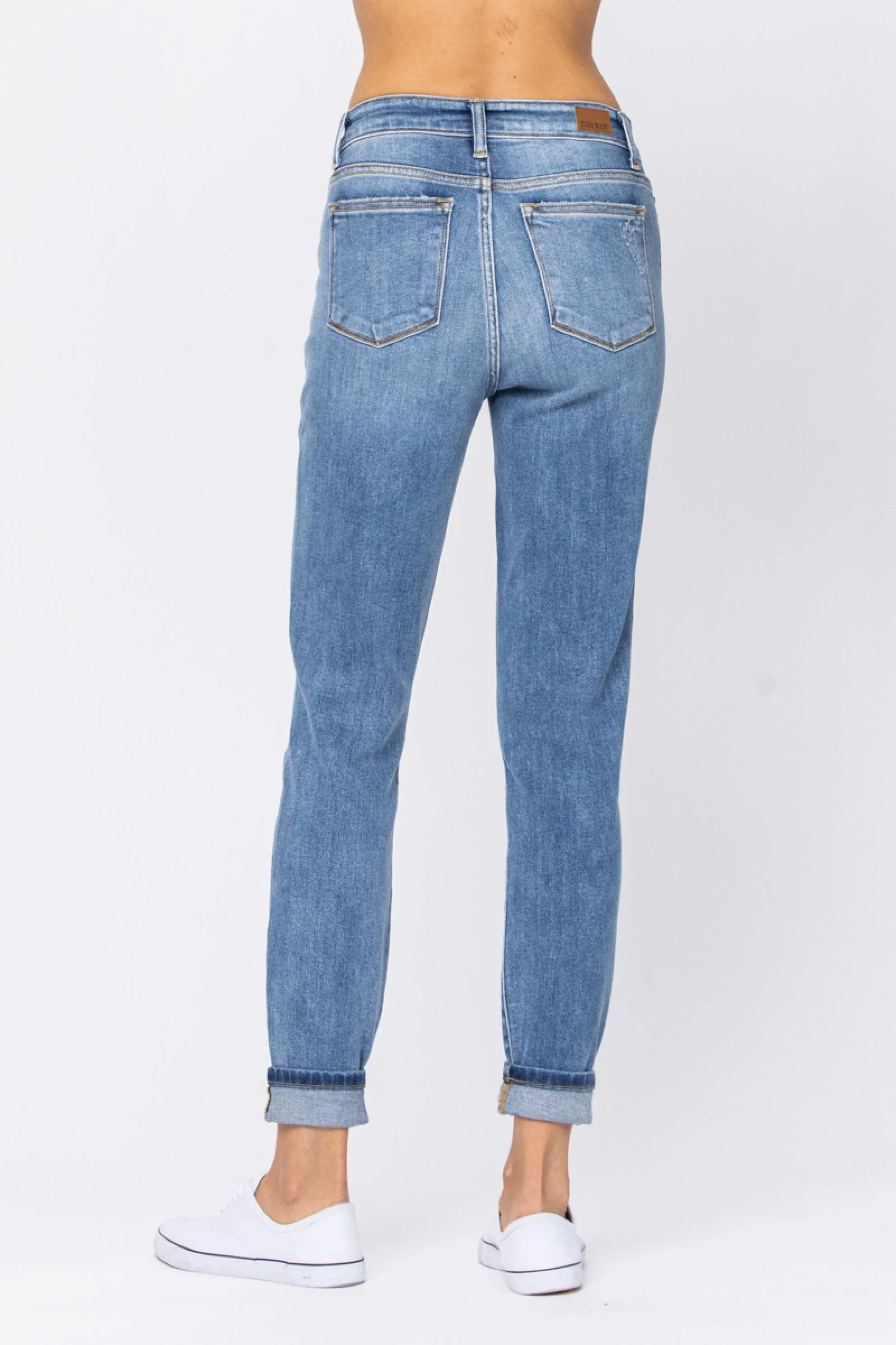 Judy Blue Hi-Rise Cuff Slim Fit Jeans - Image 3