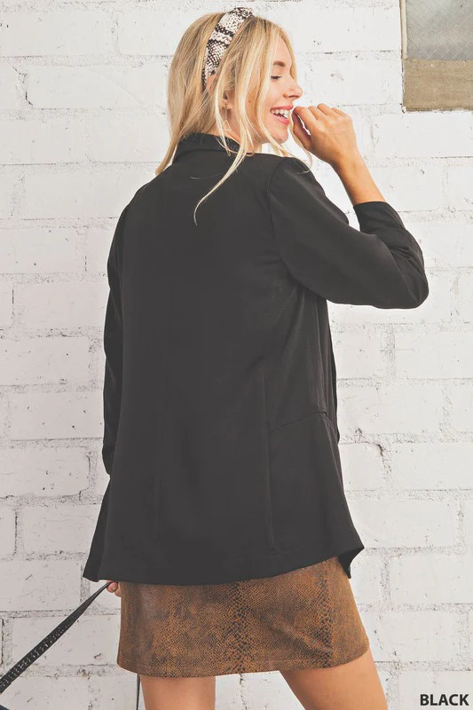 Kori America Open Ruched Blazer - Image 3