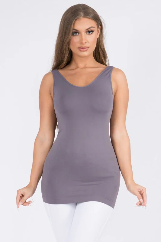 Yelete Reversible V or U Neck Seamless Tank - Image 4