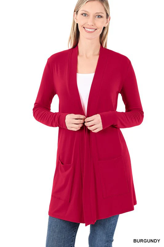 Zenana Slouchy Pocket Open Cardigan - Image 8